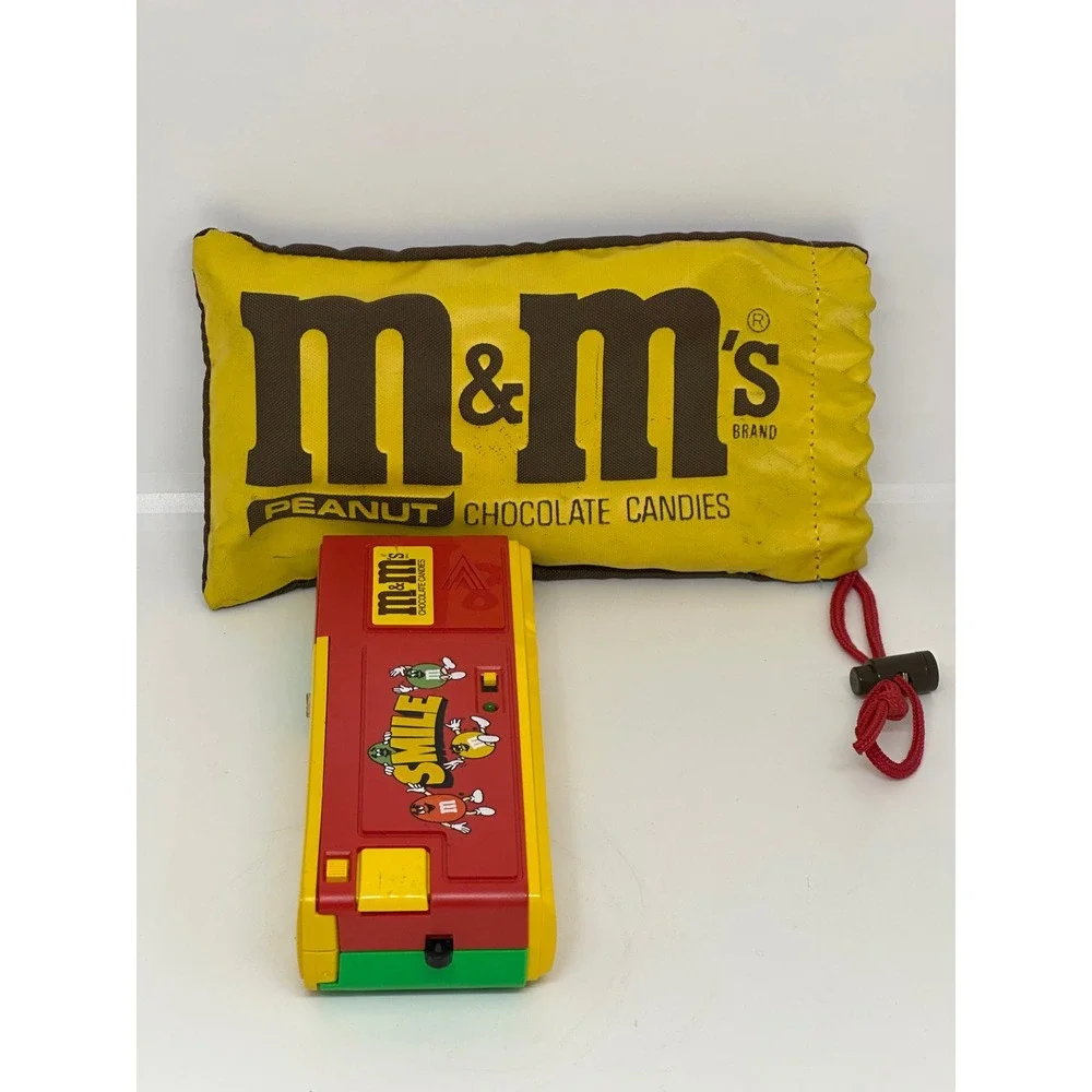 VTG M&Ms Camera Le Clic 110 Film Red Yellow Smile Characters Peanut Pouch Case
